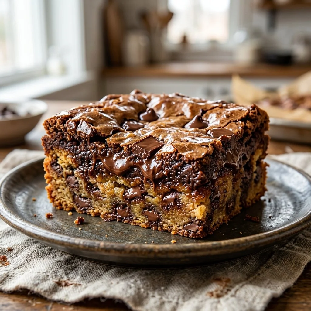 Delicious homemade brookies showcasing the perfect combination of brownies and cookies.