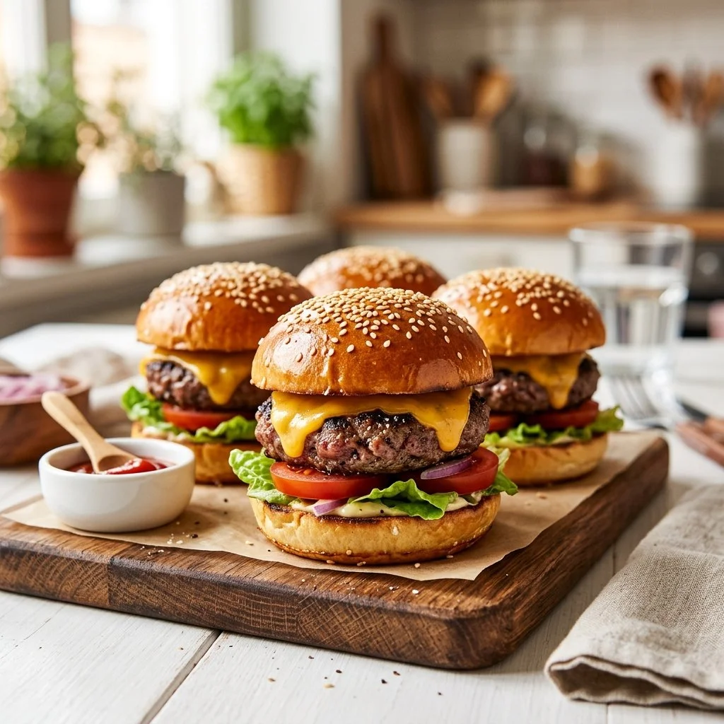 Delicious mini sliders served on a platter, perfect for any occasion.