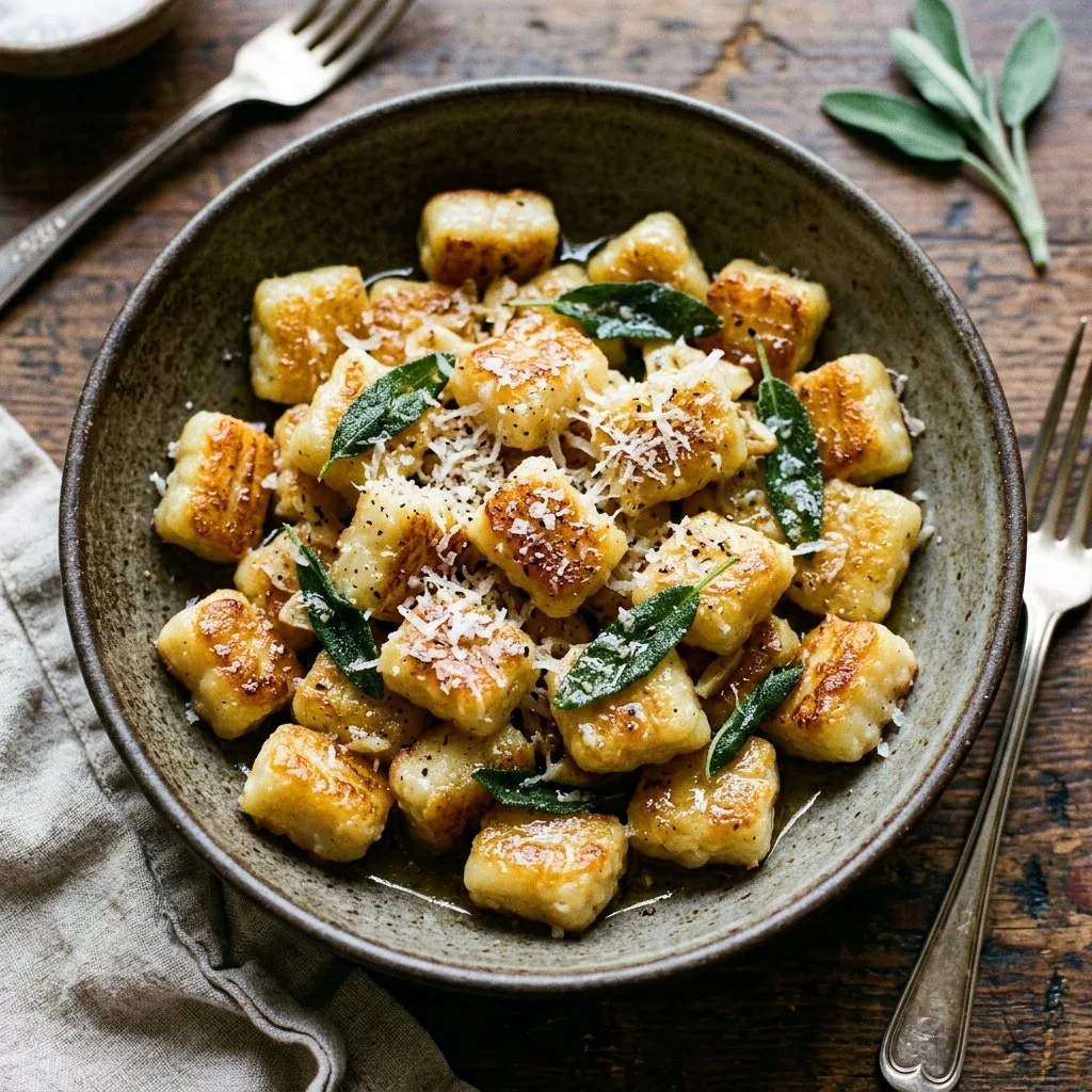Delicious homemade cauliflower gnocchi served with fresh sauce