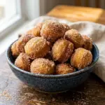 Delicious cinnamon sugar donut holes fresh from the oven