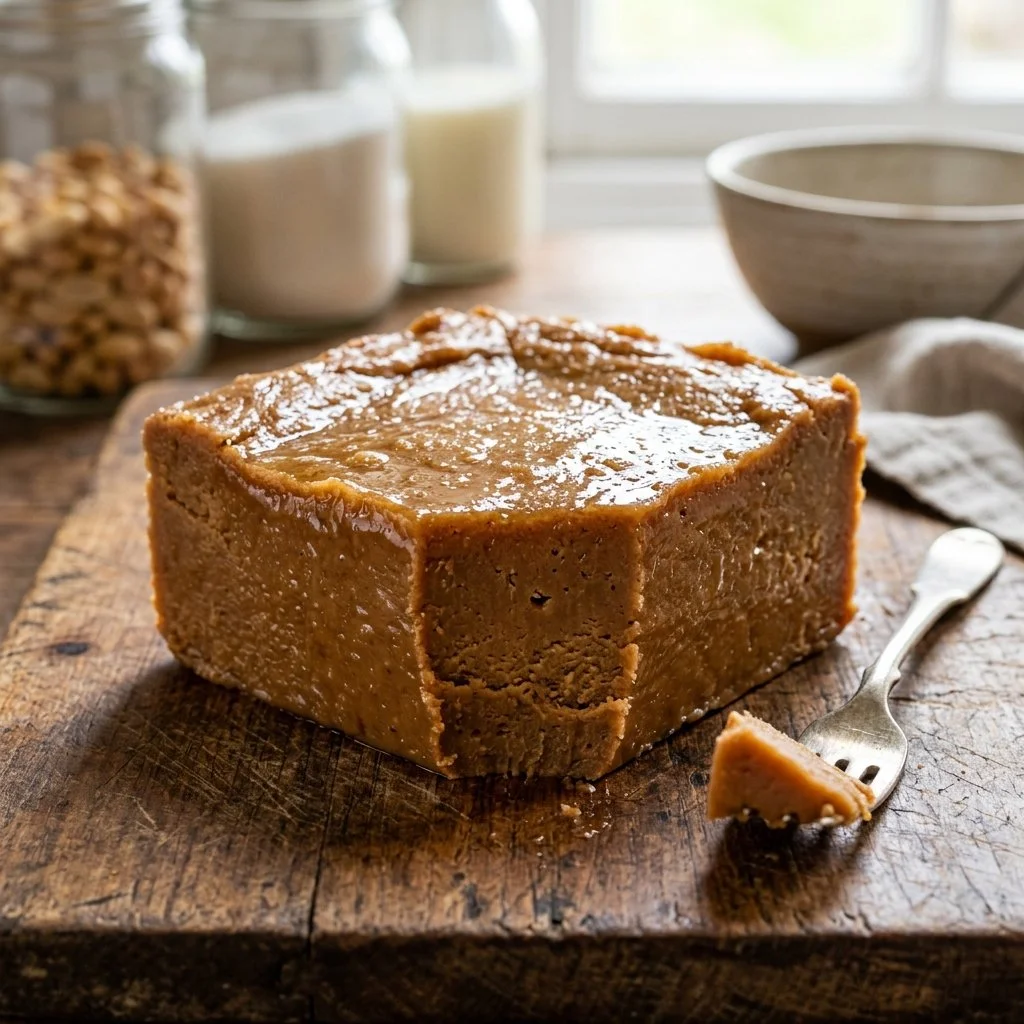 Delicious homemade peanut butter fudge in a decorative dish