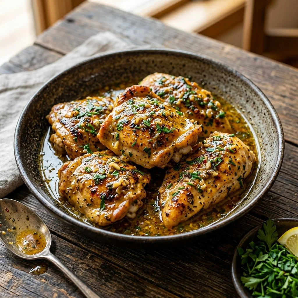 Delicious Cowboy Butter Chicken served with a side of vegetables