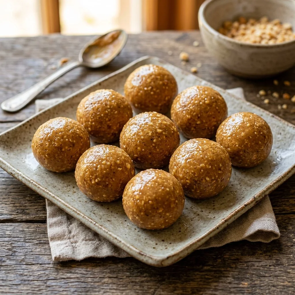 Delicious homemade peanut butter balls rolled in coconut and chocolate.